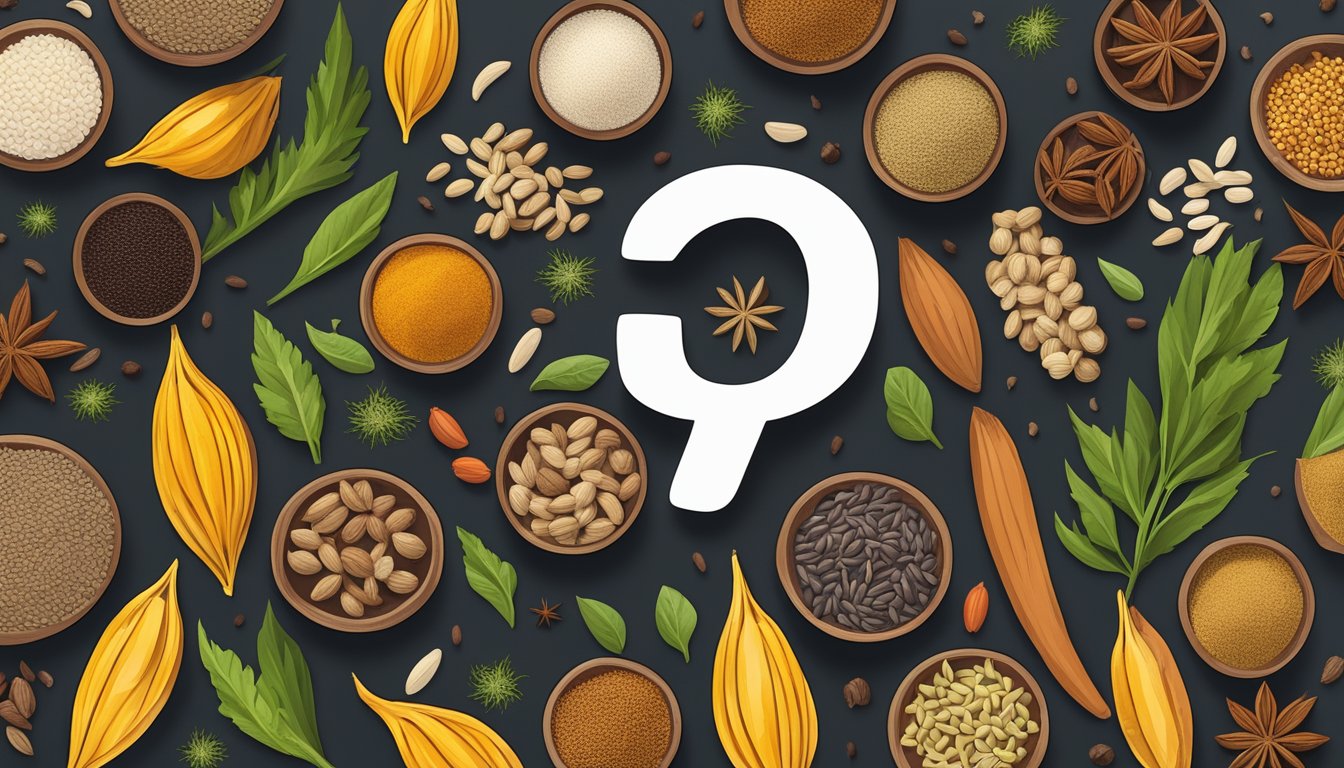 Cumin seeds surrounded by various spices, with a question mark hovering above them