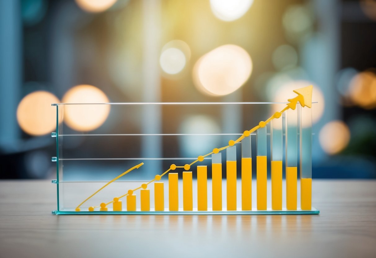 A graph showing the average age of marriage increasing over time, with a clear upward trend