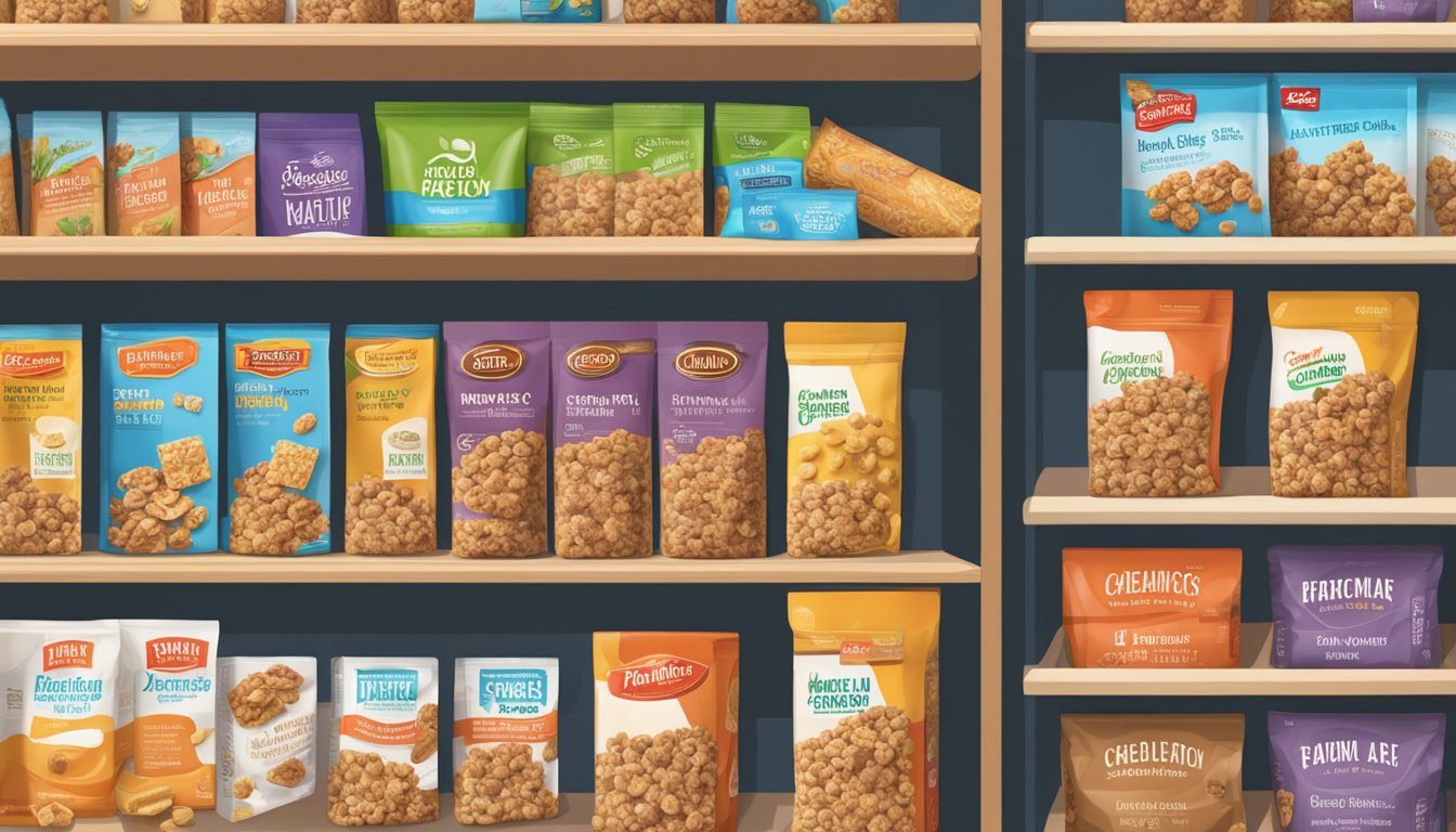 A pantry shelf with expired granola bars next to a fresh box