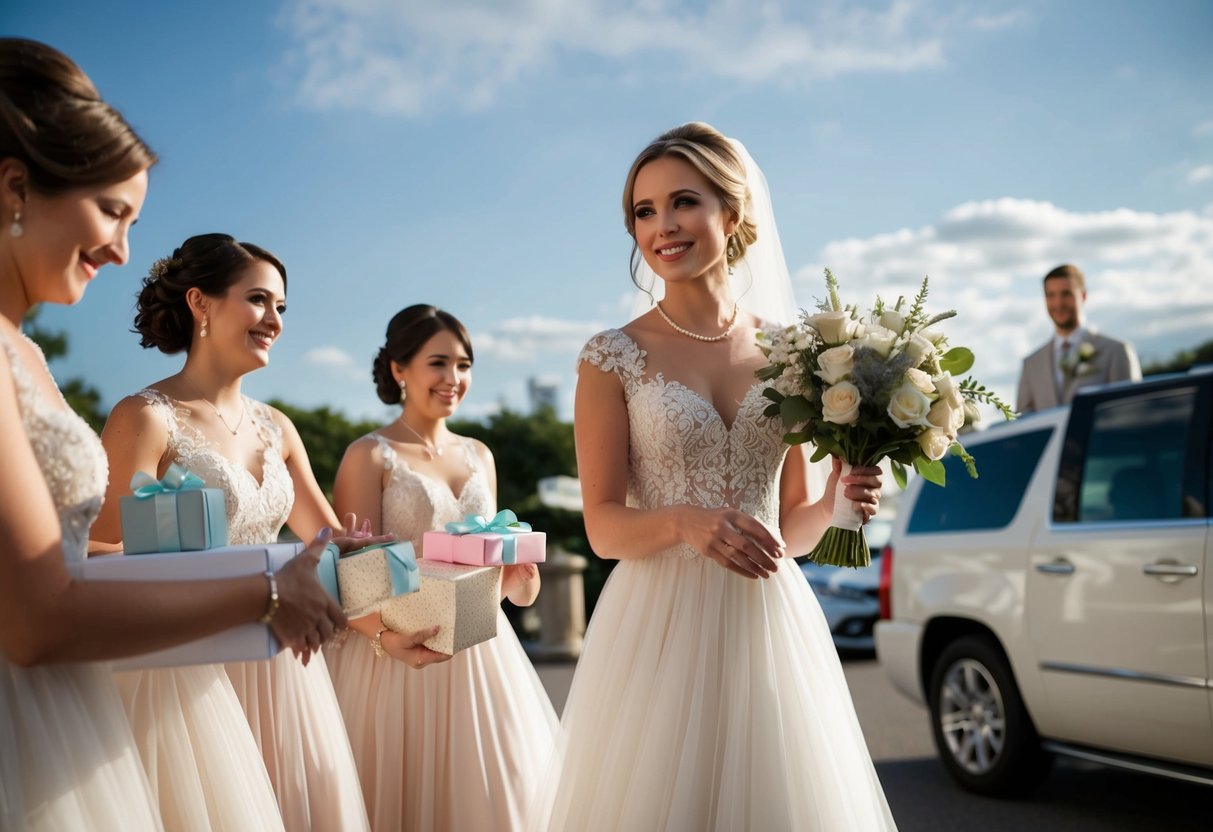 After the ceremony, the maid of honor assists with organizing gifts, gathering personal items, and coordinating transportation for the bridal party