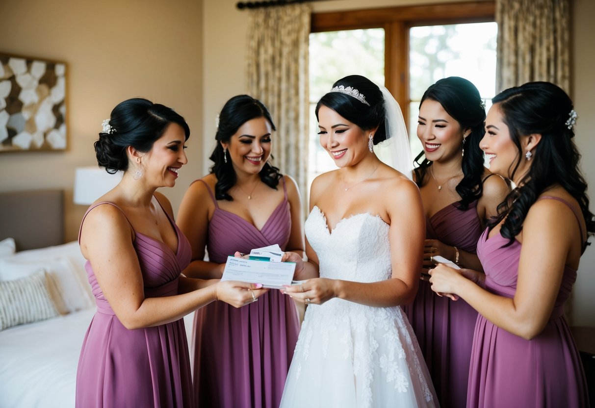 A bride pays for bridesmaids' travel and accommodations