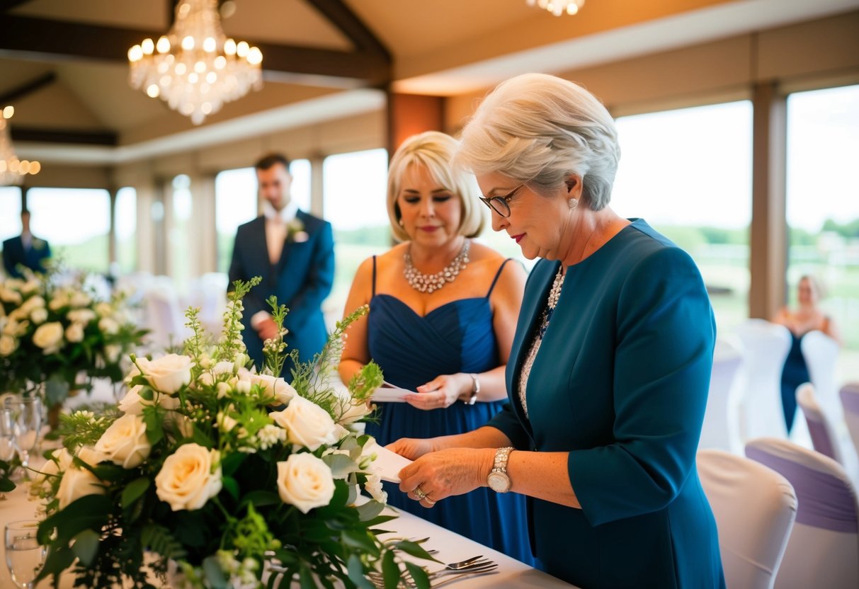 The mother of the groom pays for the floral arrangements and decorations at the wedding venue