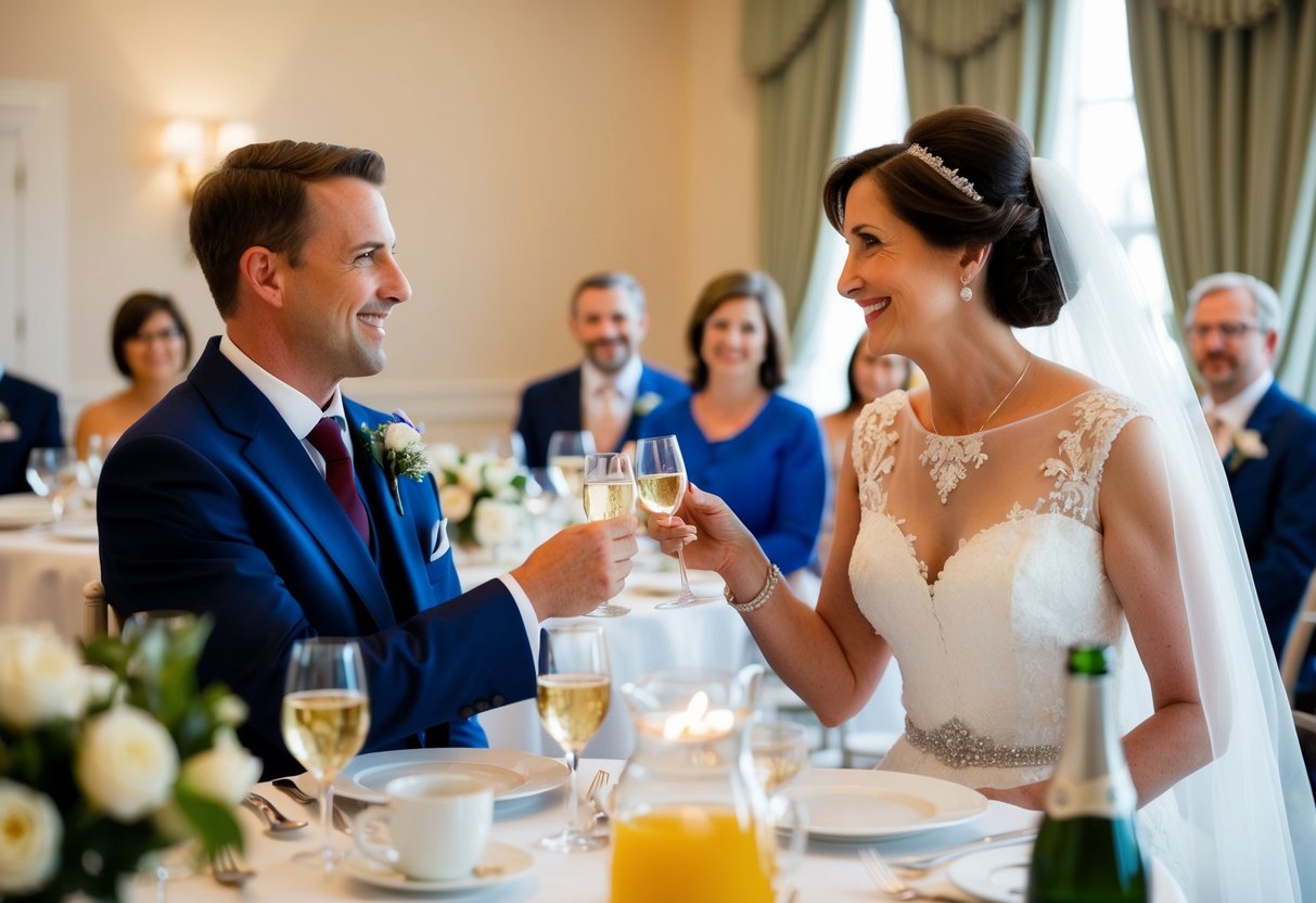 The mother of the groom pays for the rehearsal dinner, her outfit, and a contribution to the overall wedding expenses