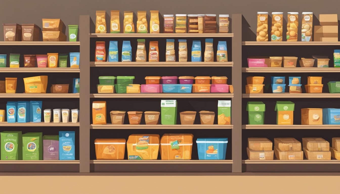 A pantry shelf with expired instant potato boxes, a question mark hovering above them