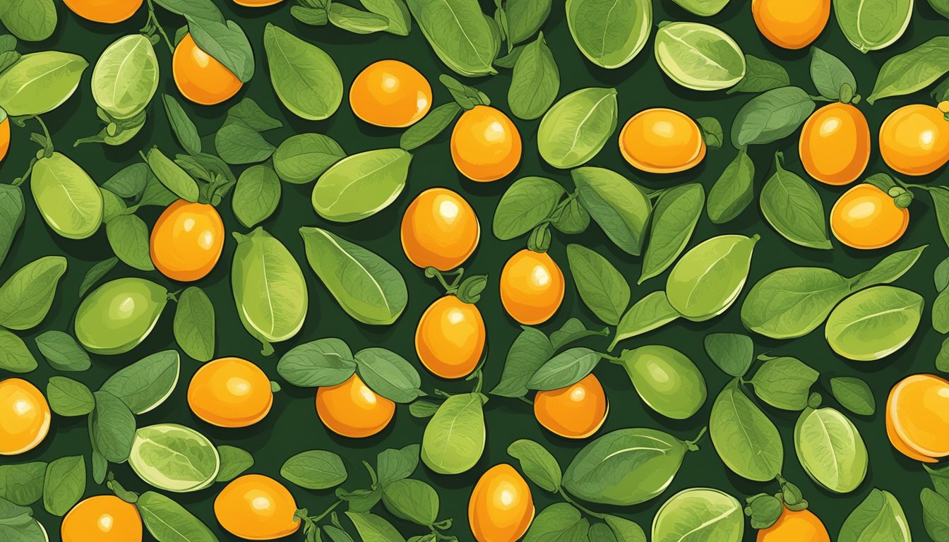 A bowl of unripe kumquats with a question mark above it