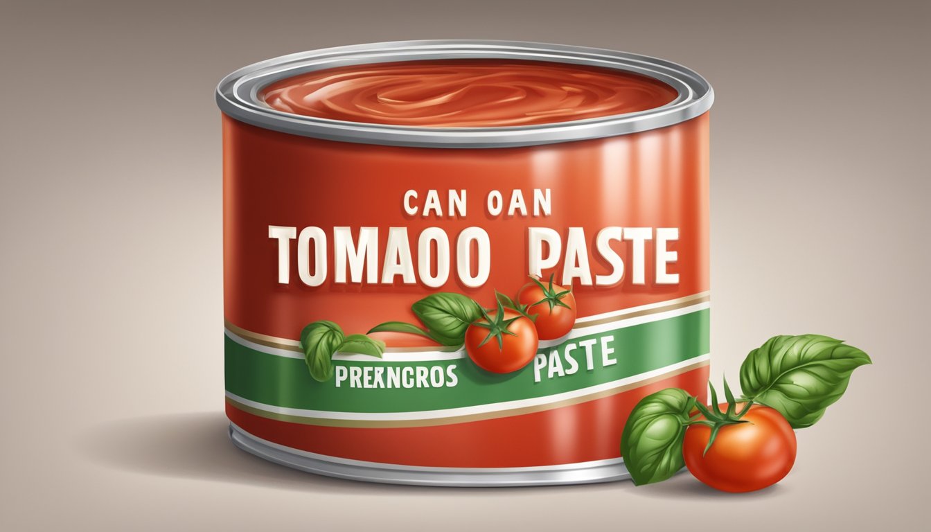 A can of tomato paste with mold and a foul odor