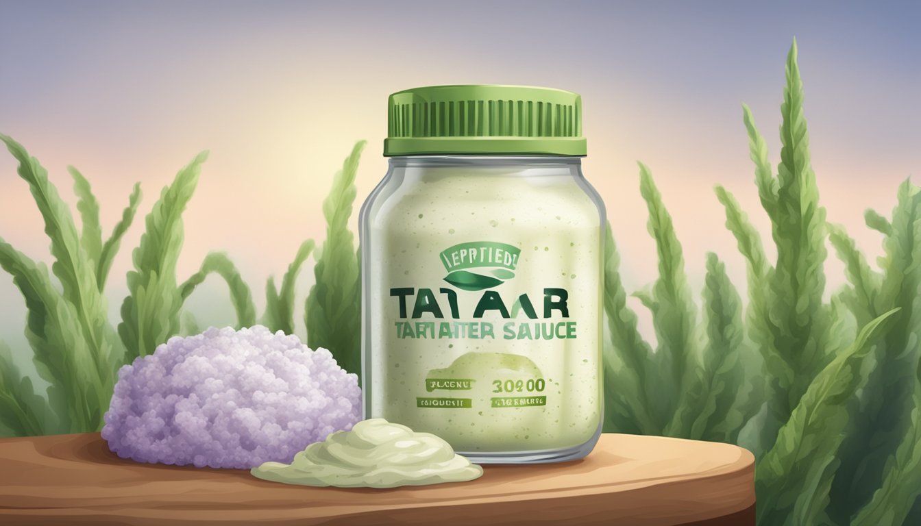 A jar of expired tartar sauce with mold and a foul smell