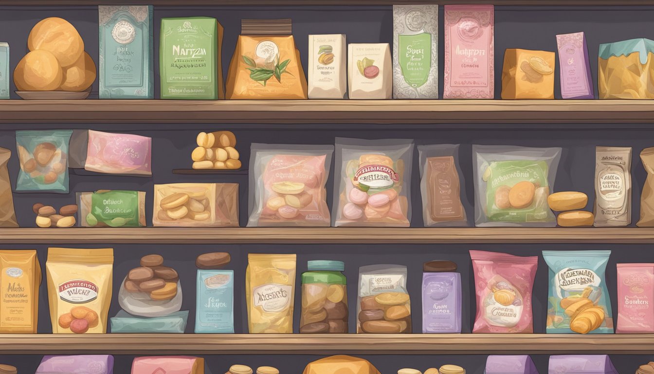 A half-opened package of marzipan sits on a dusty shelf, surrounded by other forgotten sweets. The expiration date is long past, but the marzipan remains intact and untouched