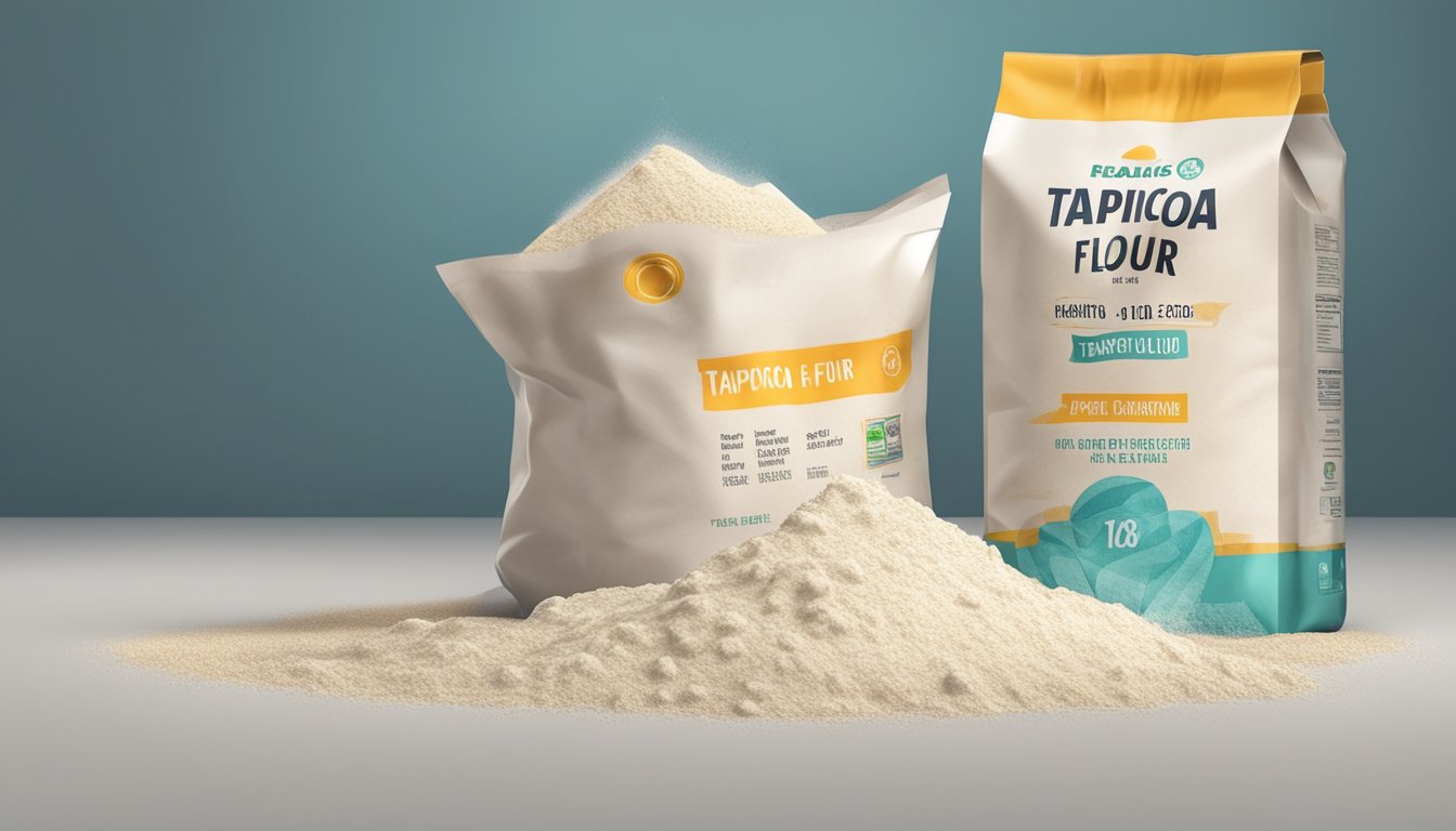 A bag of tapioca flour with a visible expiration date, surrounded by mold and a foul odor