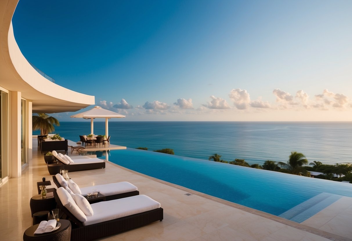 A lavish honeymoon suite with a private infinity pool overlooking the ocean, complete with a butler and personal chef
