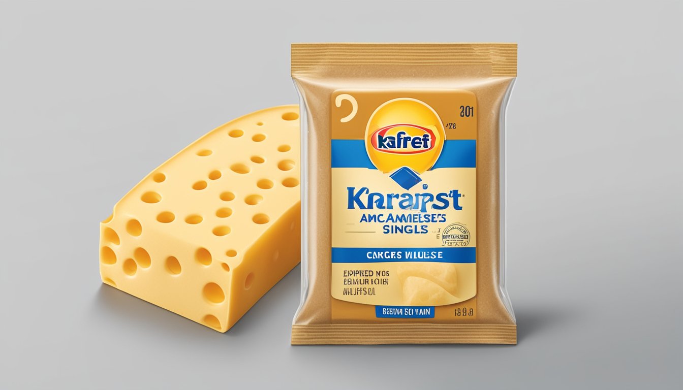 A package of expired Kraft American cheese singles with visible mold