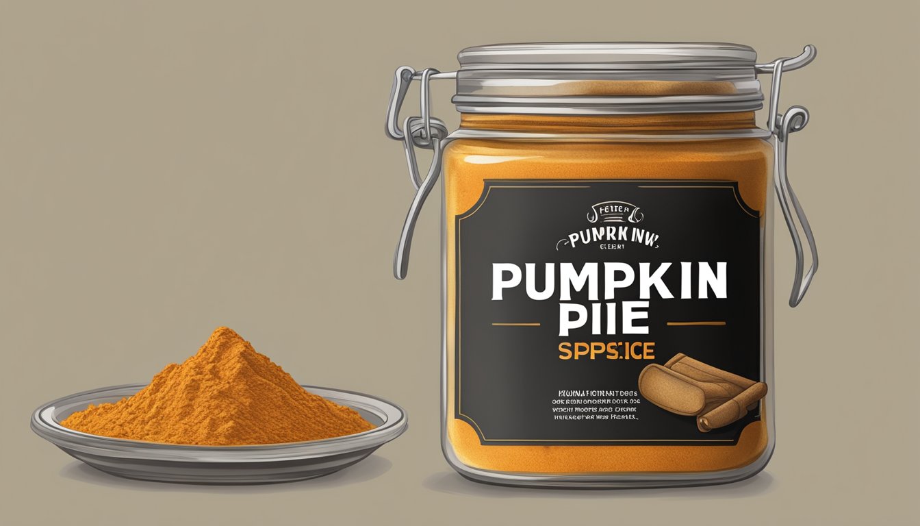 A jar of pumpkin pie spice with moldy, discolored contents and a foul odor