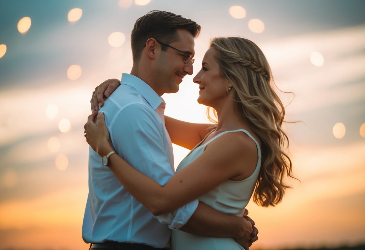 A couple dances in embrace, symbolizing unity and support