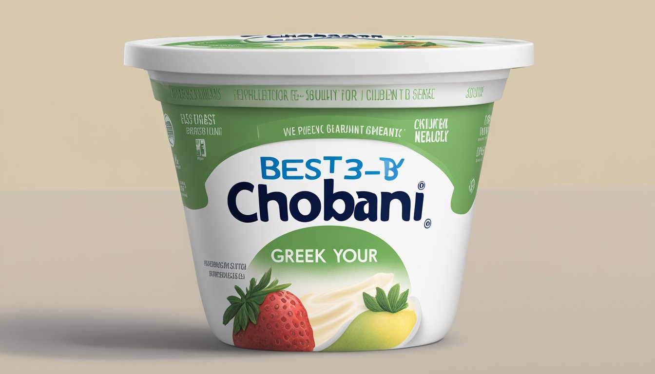 A carton of expired Chobani Greek yogurt with a "best by" date clearly passed, surrounded by visible mold and a sour smell