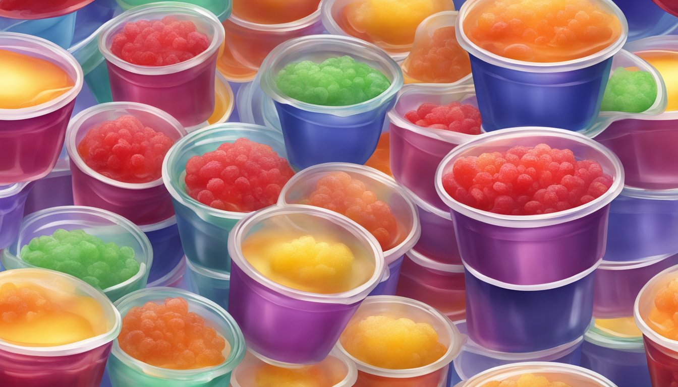 A pile of expired Jell-O pudding cups with visible mold growth and a foul odor