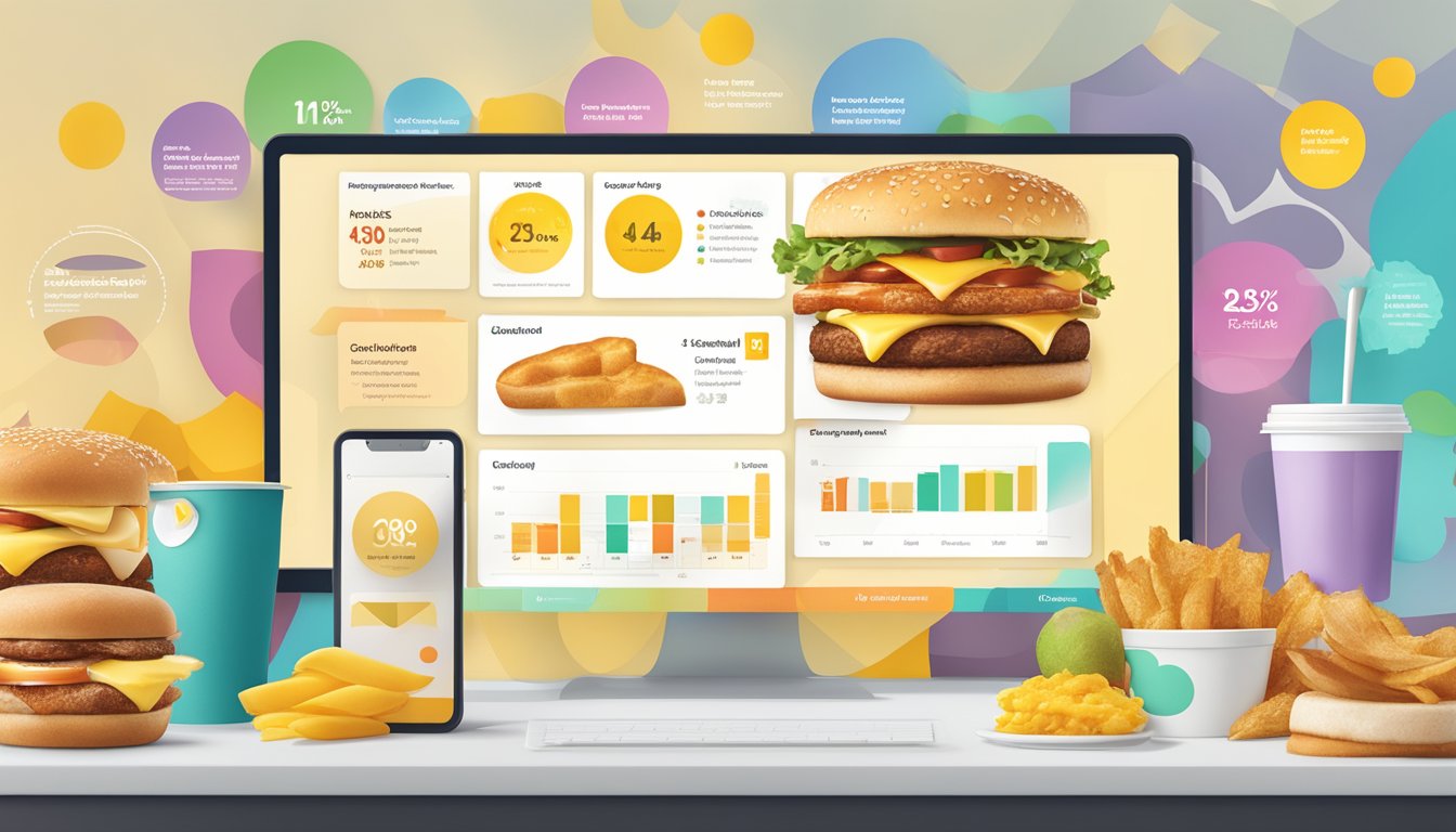 A digital interface displaying McDonald's breakfast marketing strategies and customer engagement evolution