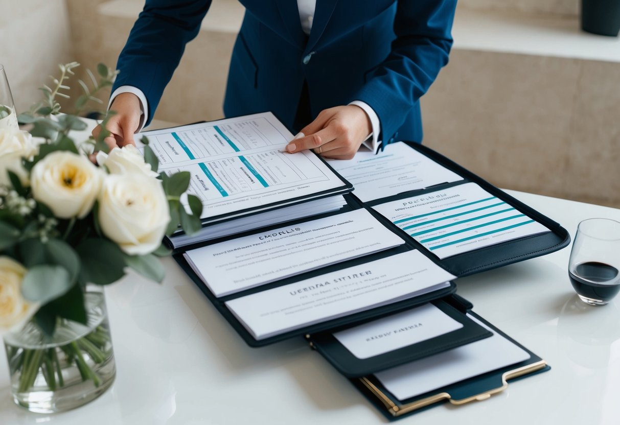A wedding planner organizing schedules, budgets, and vendor contacts into a sleek and organized resume