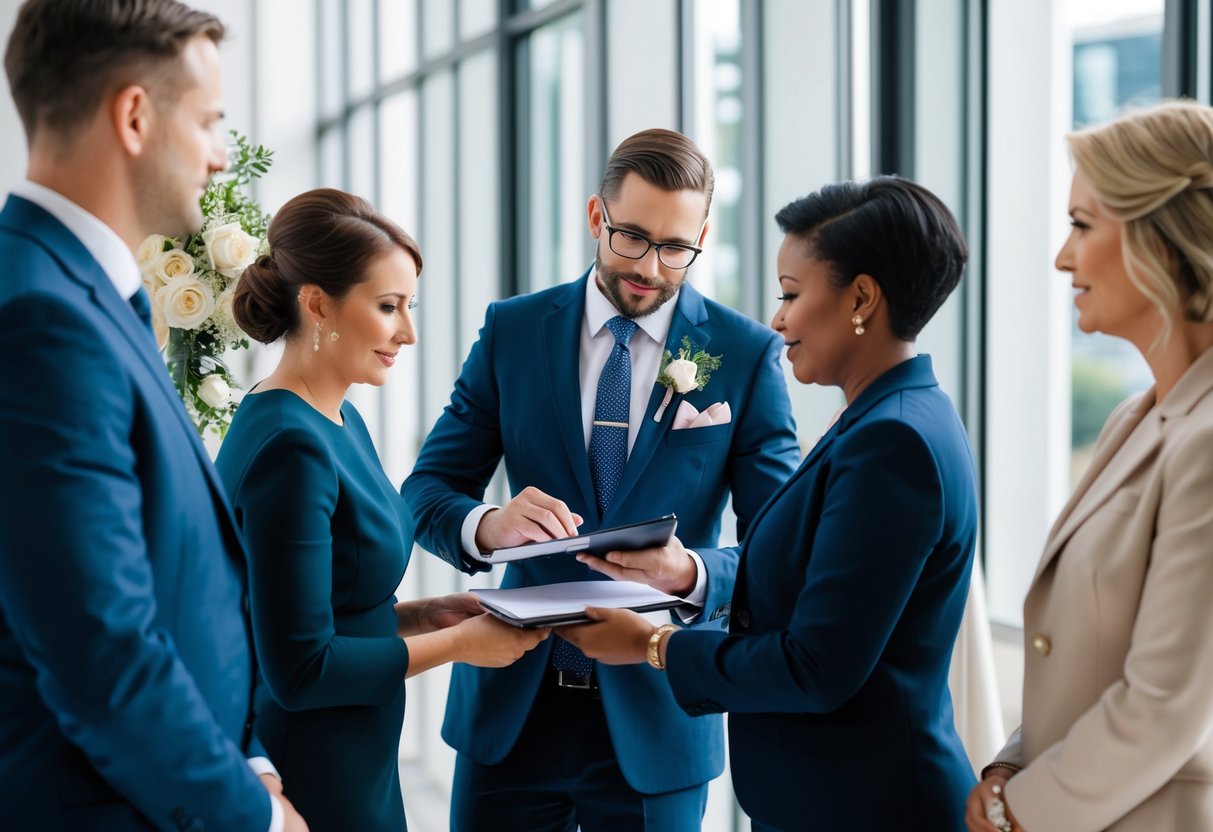 A wedding planner meticulously organizes a ceremony, while an event planner coordinates various types of events