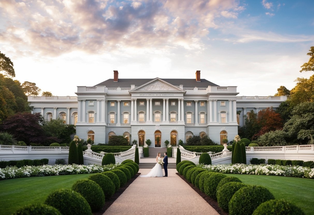 The grand Astor Courts, with its elegant architecture and sprawling gardens, set the stage for Chelsea Clinton's wedding