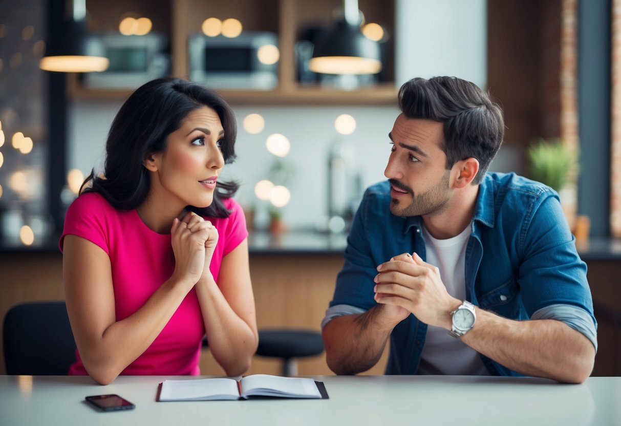 A woman sabotages a relationship by being overly clingy and demanding, while a man tries to win a bet by making her fall in love with him