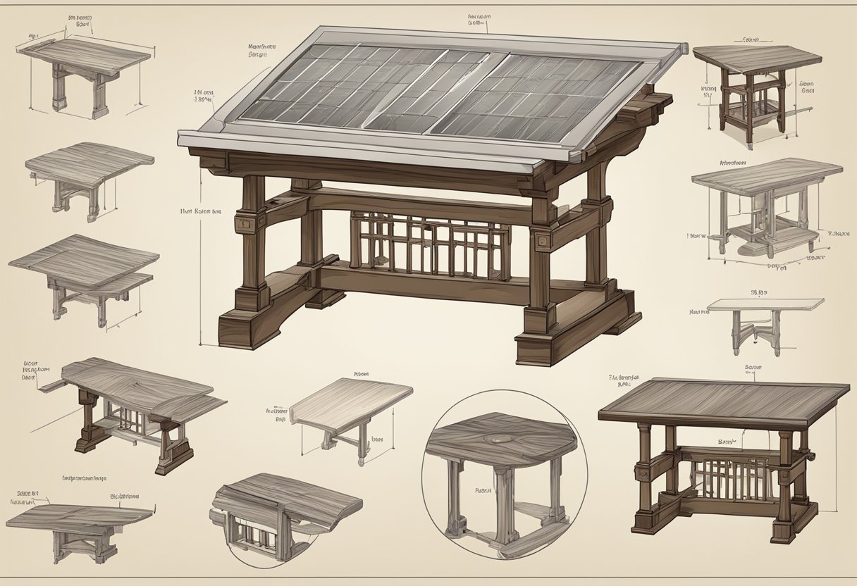 A detailed illustration of the SAP table with characteristic values and details