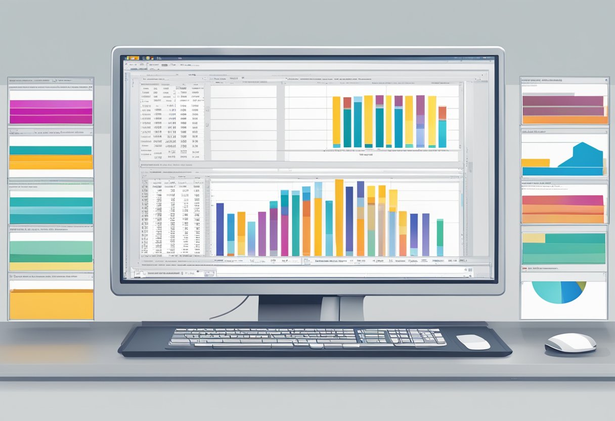 A computer screen displaying a change log table in SAP with rows and columns of data