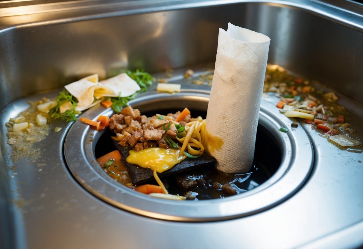 Common Causes of Drain Clogs in San Francisco Businesses: Key Factors to Know 2 Grease, food scraps, and paper towels clogging commercial kitchen drains