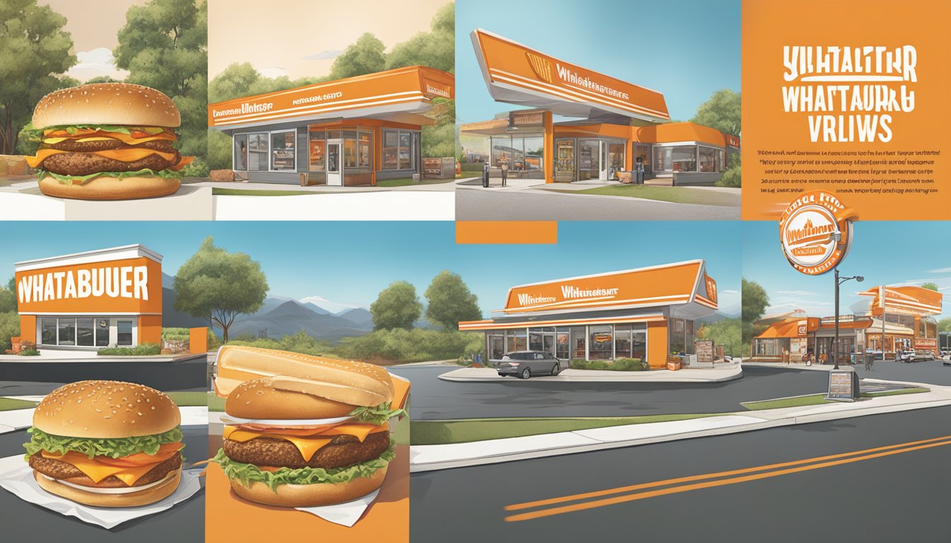 A series of Whataburger ads spanning from local TV spots to viral online campaigns, showing a progression in style and impact