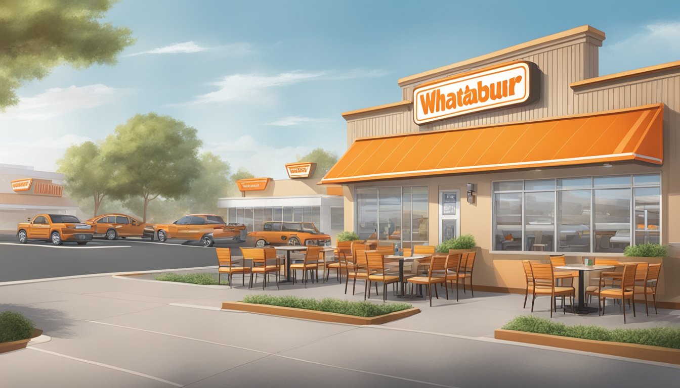 A bustling Whataburger restaurant with a consistent, high-quality menu being served to satisfied customers across various locations in the state