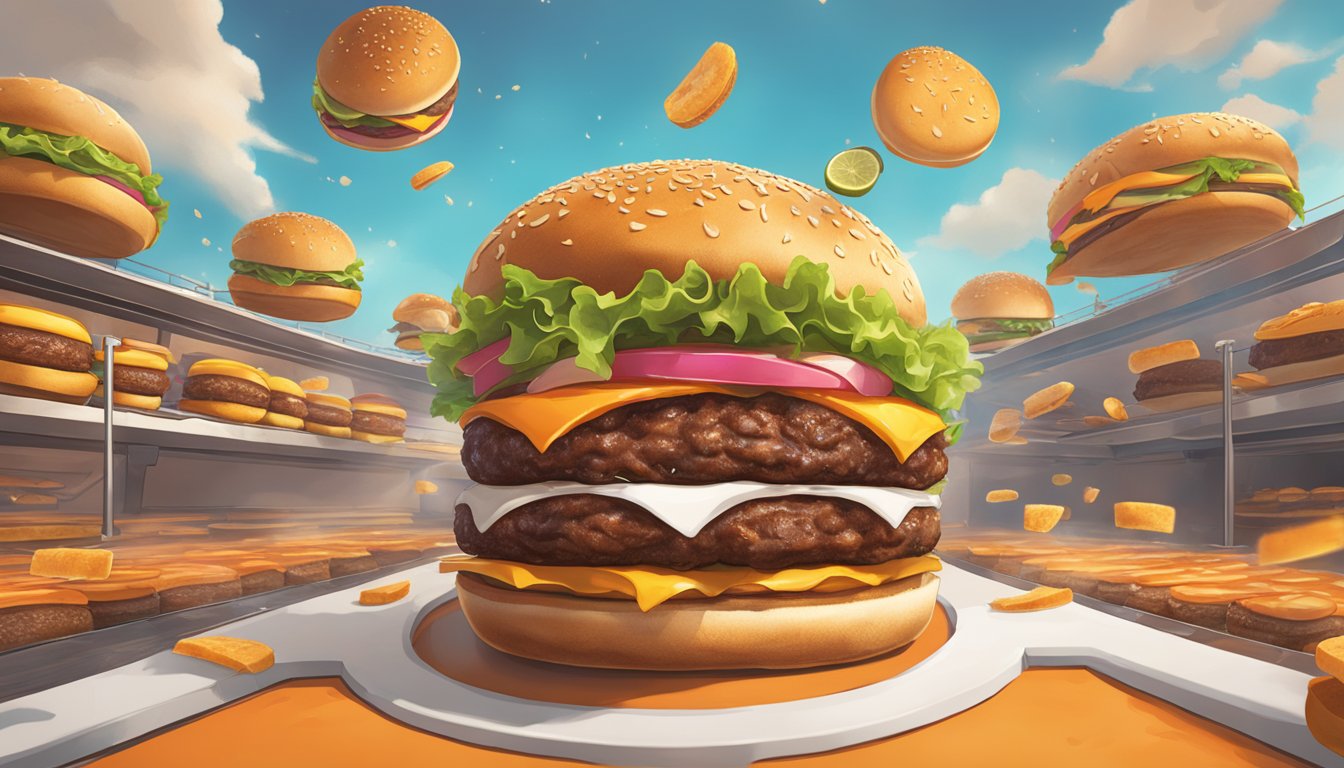 A virtual reality burger flipping tournament with a Whataburger theme, showcasing a large prize pool and intense qualifiers