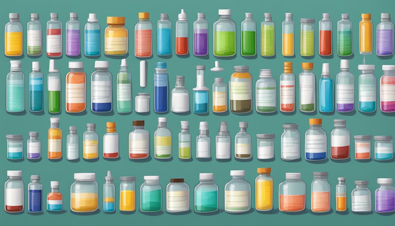 A collection of various weight loss medications, including vials and syringes, arranged for comparison