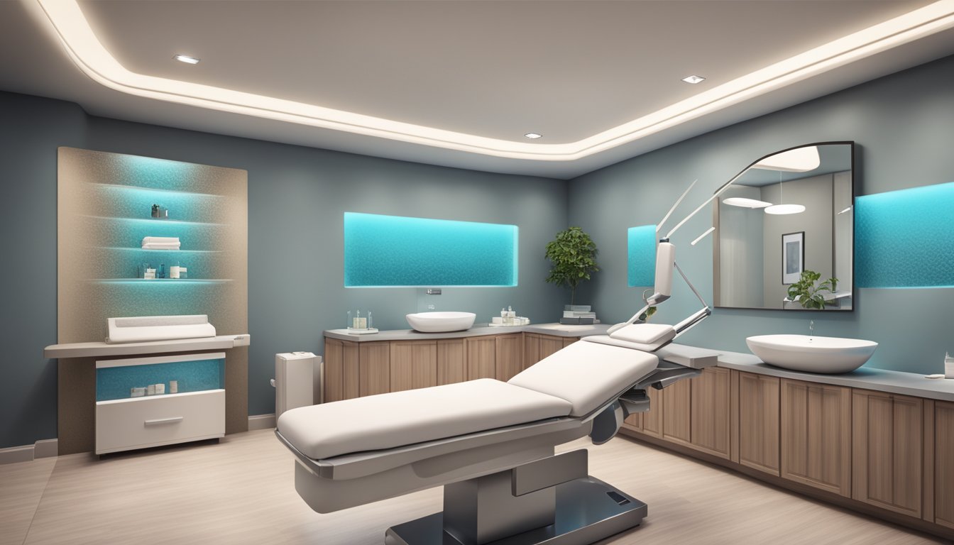 A sleek, modern med spa interior with a focus on weight loss injections and innovative treatments