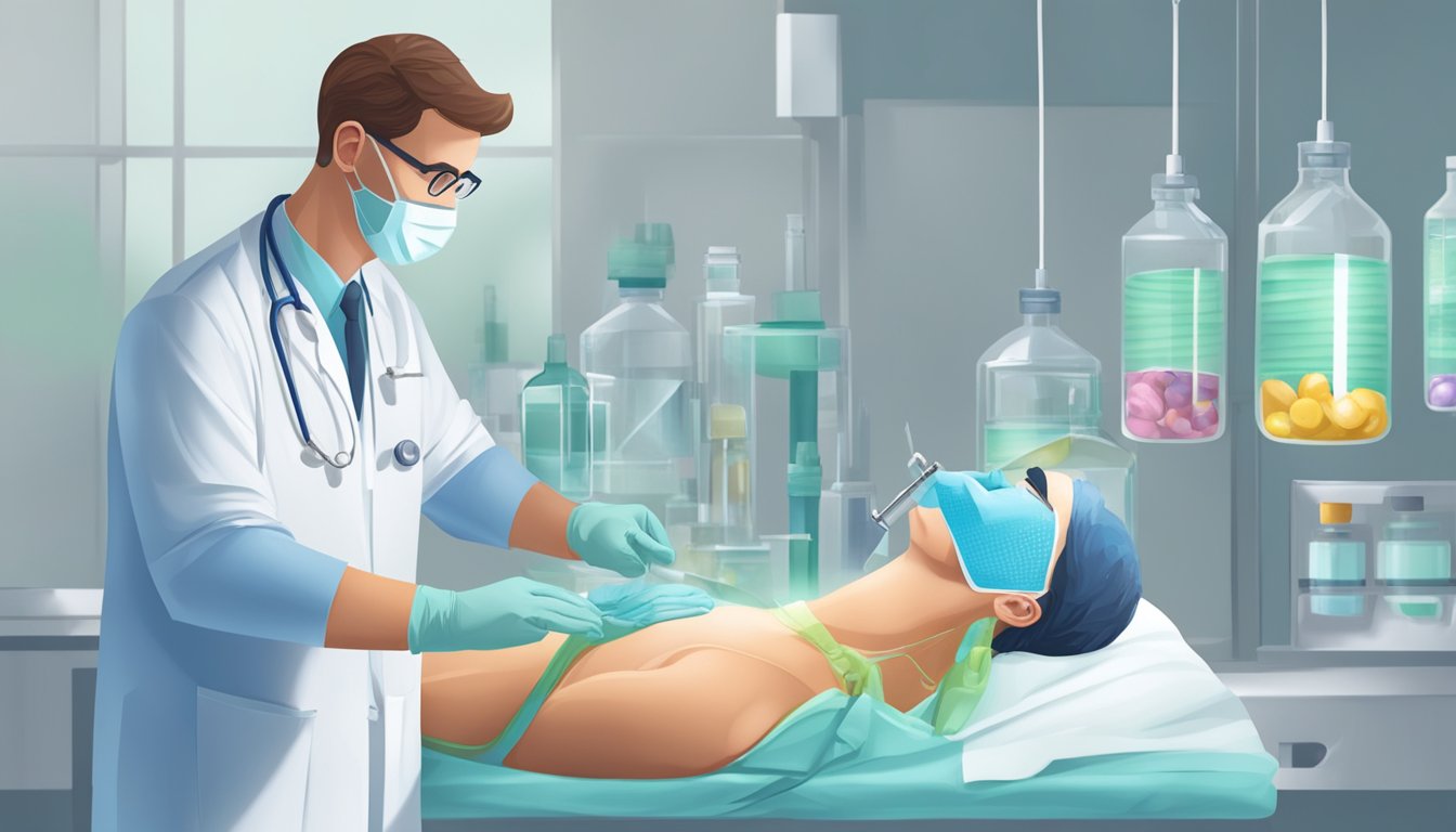 A doctor preparing a weight loss injection in a sterile medical setting