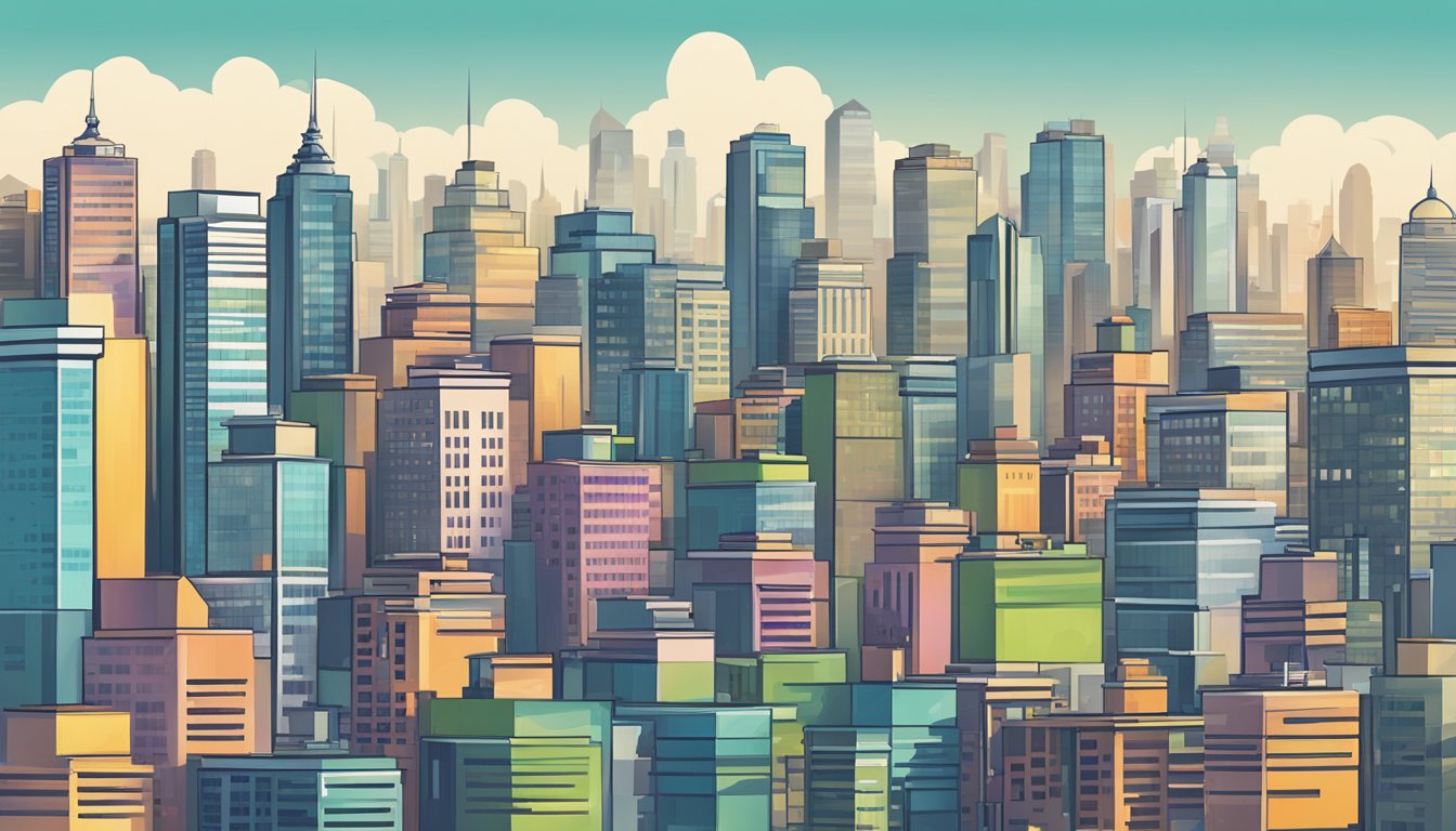 A bustling city skyline with multiple buildings, representing growth and expansion