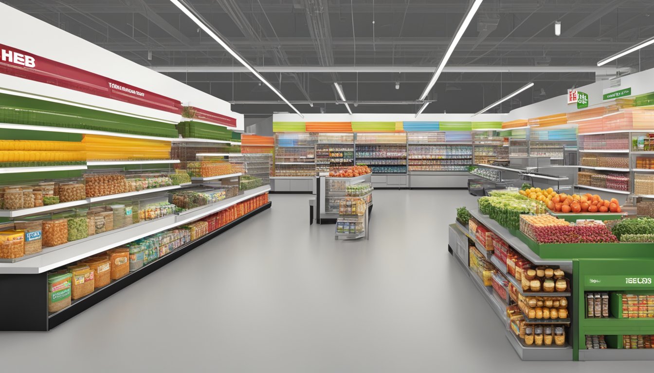 A timeline of HEB store designs, from classic to modern, showcasing innovations in retail and customer experience