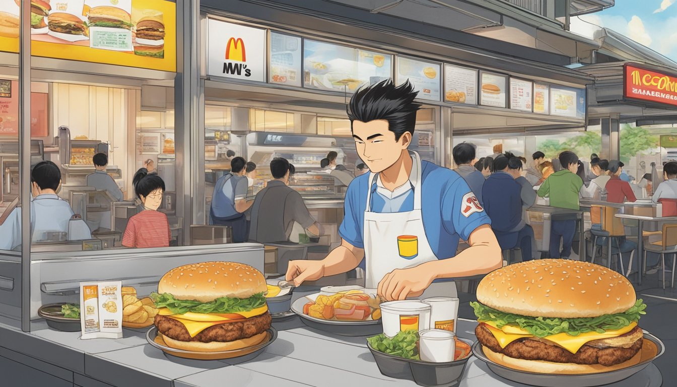 A bustling McDonald's in Japan serves Gohan Burgers among 12 unique breakfast menus from around the world