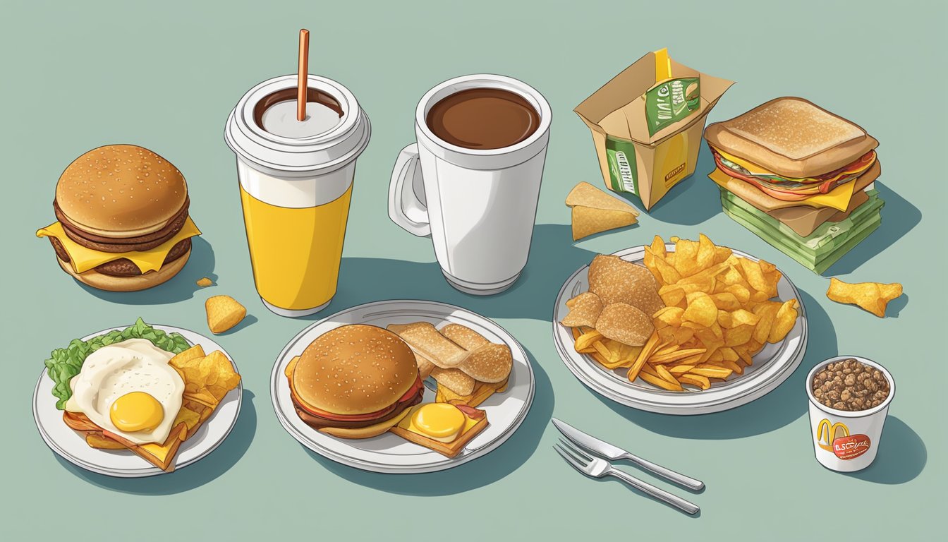 A McDonald's breakfast menu with a failed item called McAfrika surrounded by other discontinued items