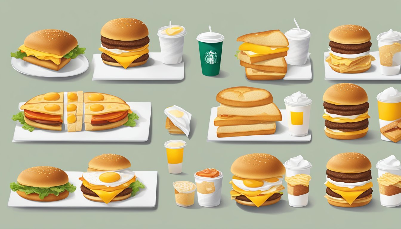 A large McDonald's breakfast order being divided into nine separate portions to save money