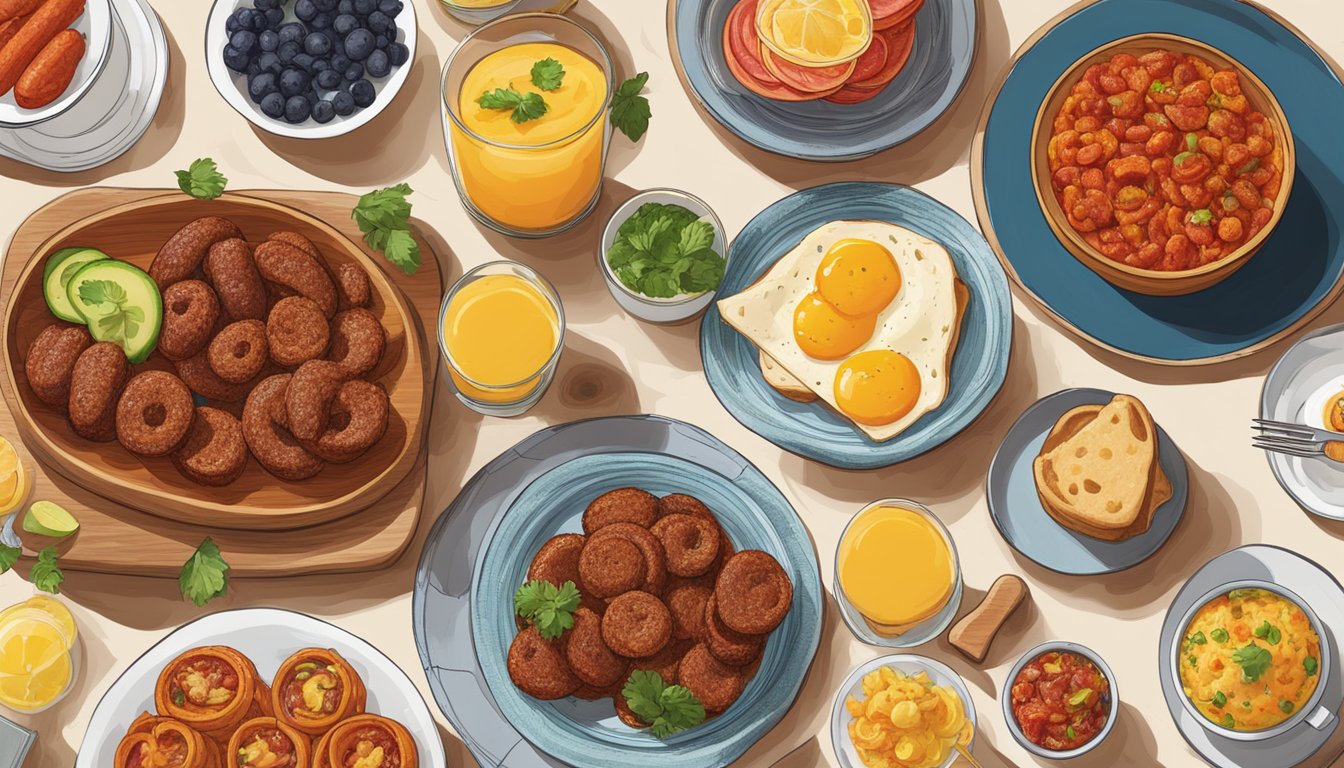 A colorful breakfast spread featuring Spain's Chorizo Supreme alongside unique dishes from 10 countries