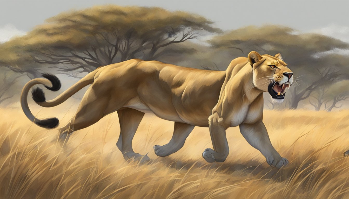 A lioness prowls through the savannah, her powerful muscles rippling as she hunts for prey. Her sharp teeth and strong jaws are adapted for a carnivorous diet, which supports her optimal blood pressure