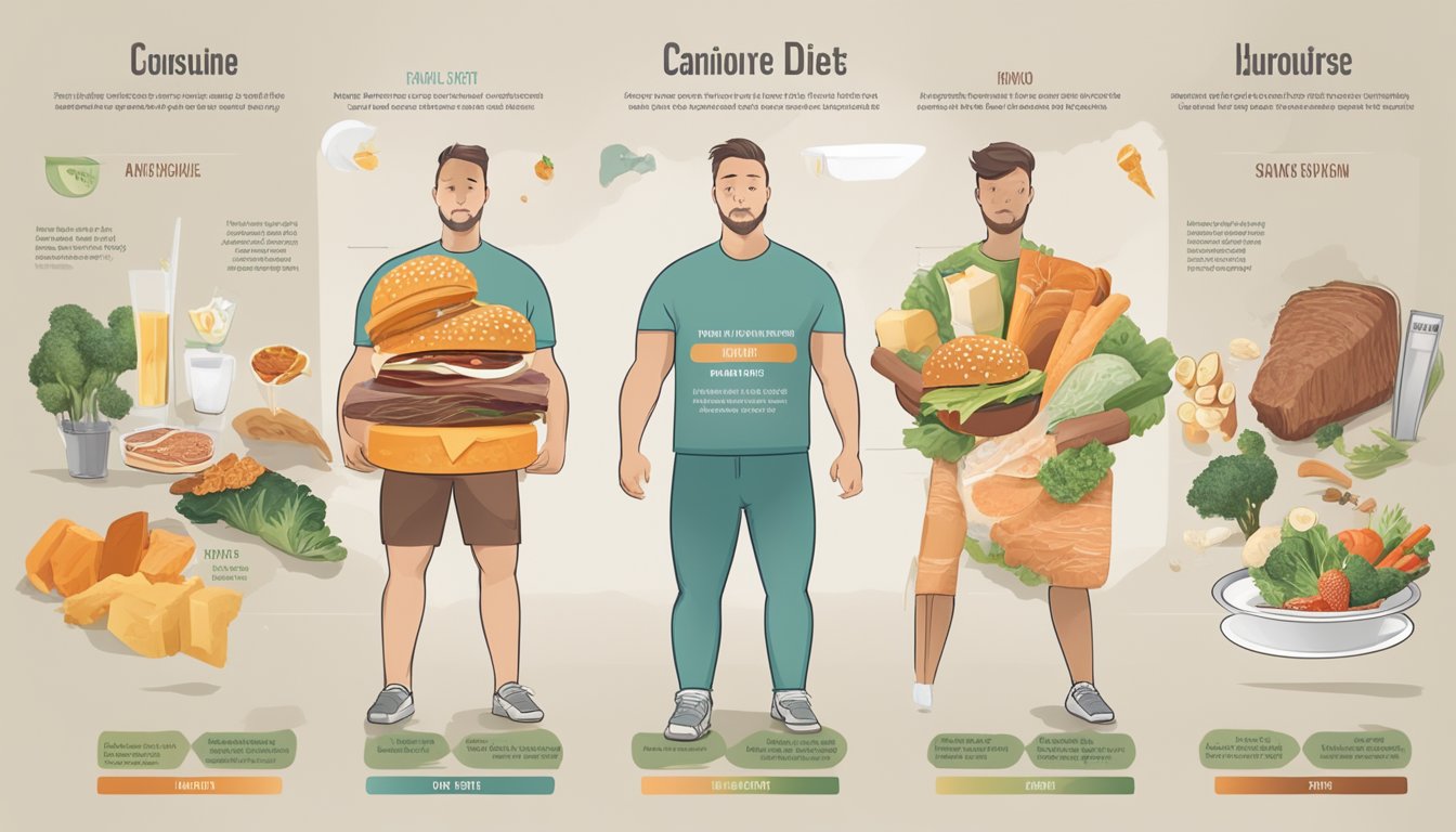 A carnivore diet's impact on health is depicted through a timeline of food consumption and its effects on the body