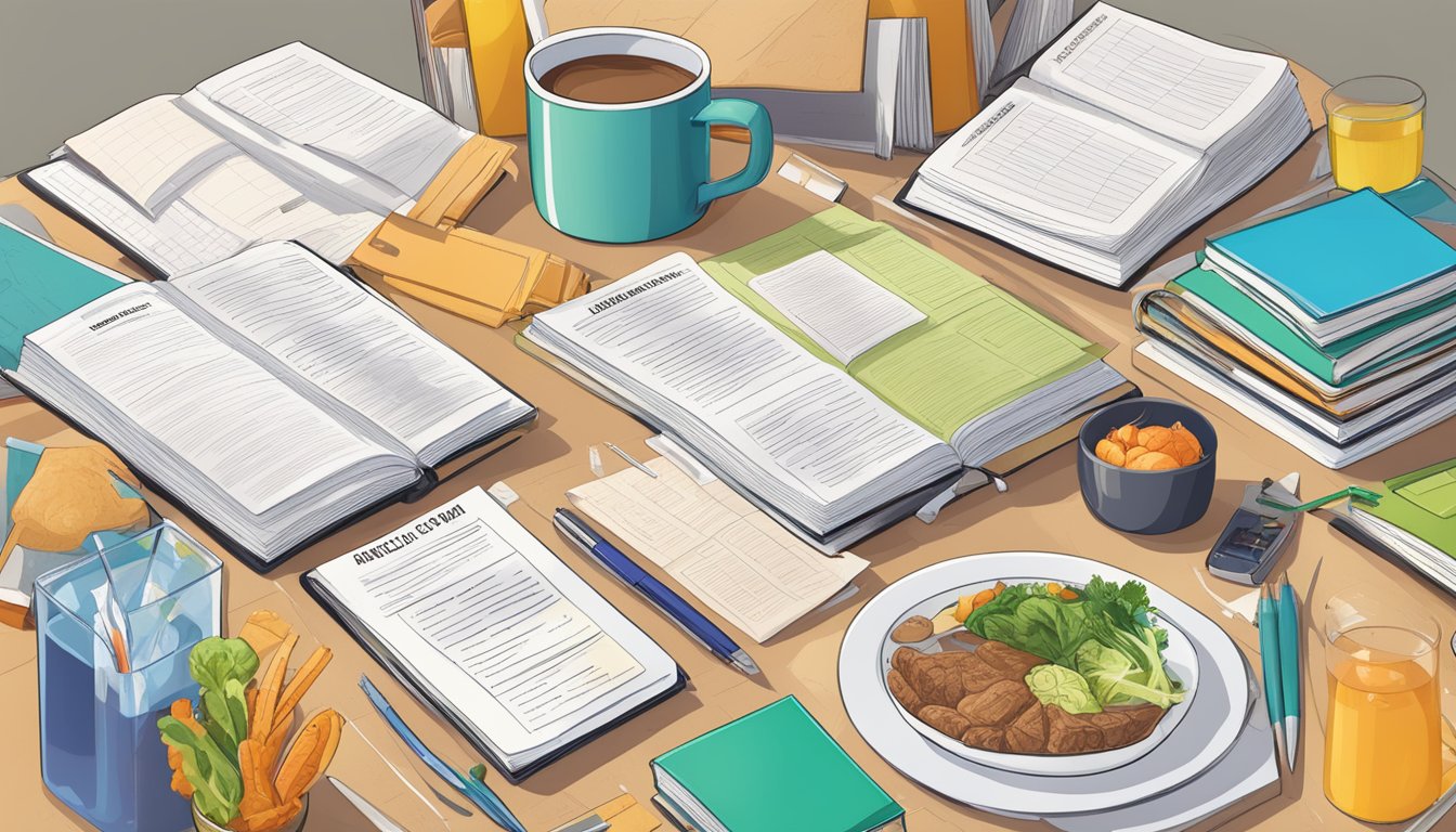 A table filled with scientific journals and research papers on the carnivore diet, alongside personal testimonies and case studies