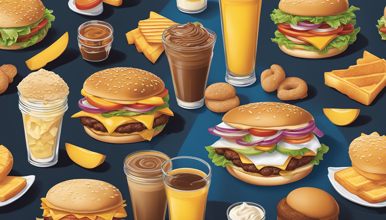 A breakfast menu featuring various beverage options at Burger King