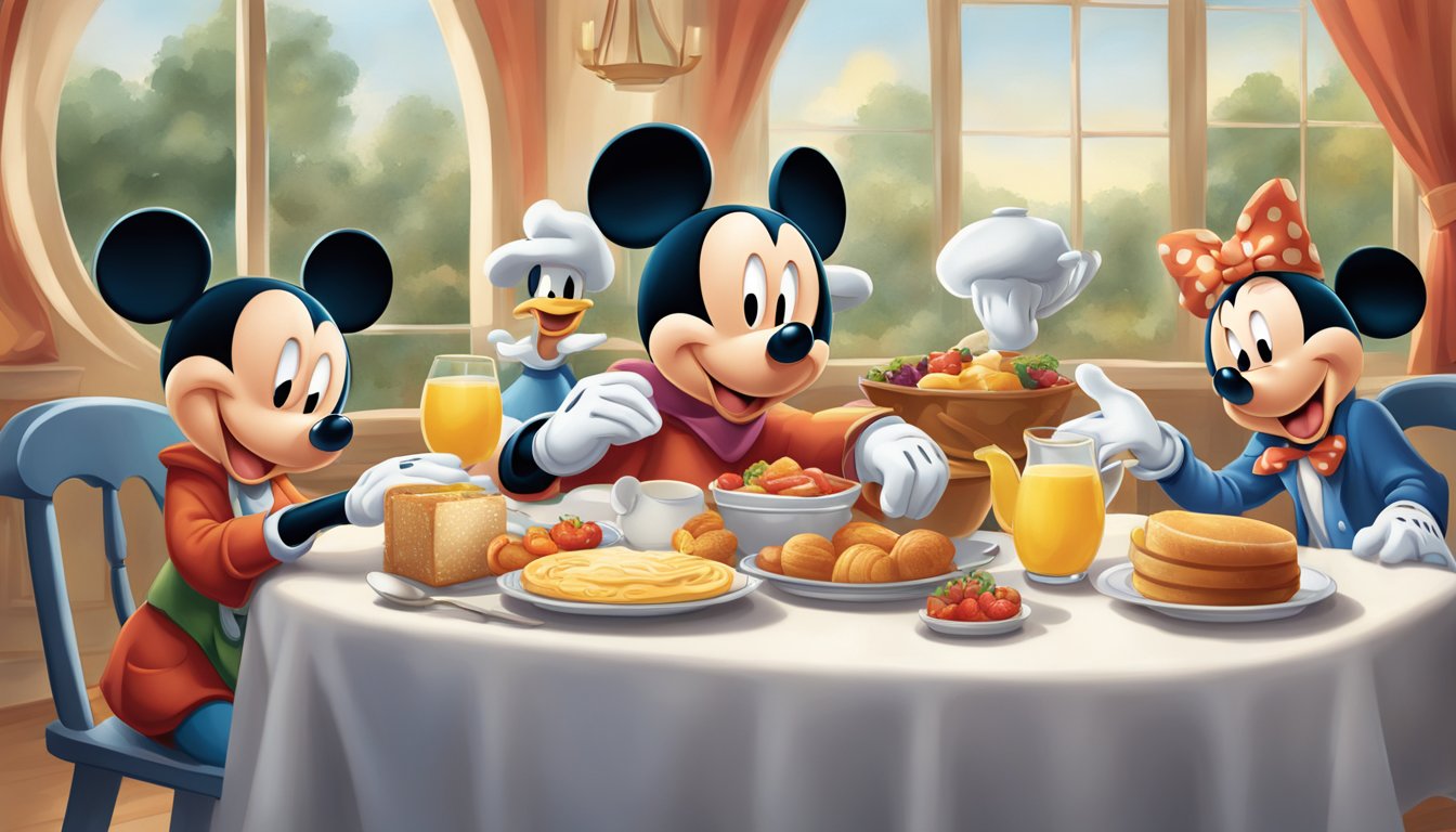 Mickey Mouse hosts a character breakfast with special events and seasonal offerings