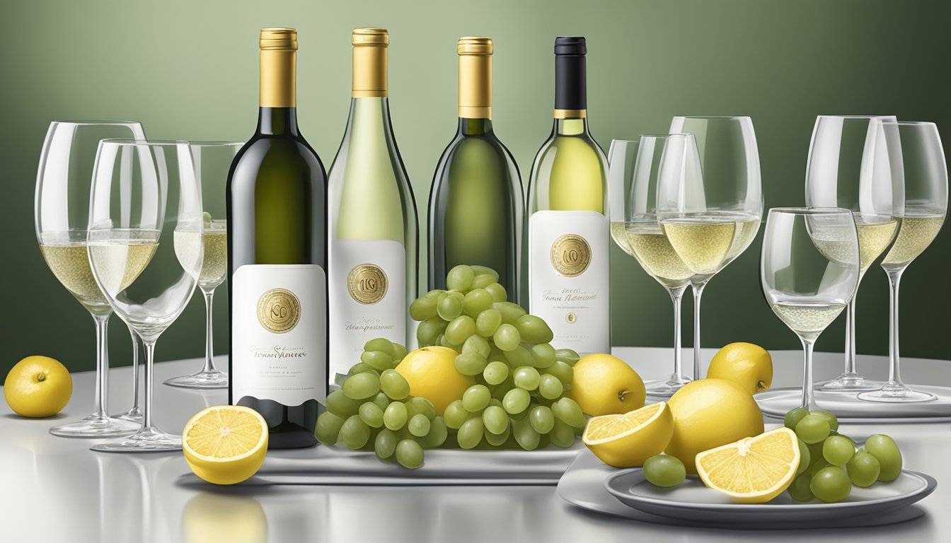 A table set with 10 bottles of Kim Crawford Sauvignon Blanc and elegant wine glasses, ready to impress guests at a HEB wine selection