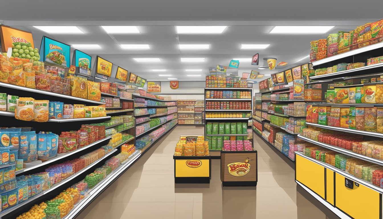 A bustling online store with various Buc-ee's merchandise displayed on virtual shelves