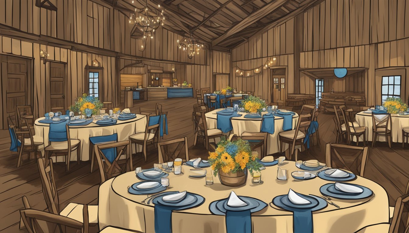 A rustic country reception with George Strait movie theme