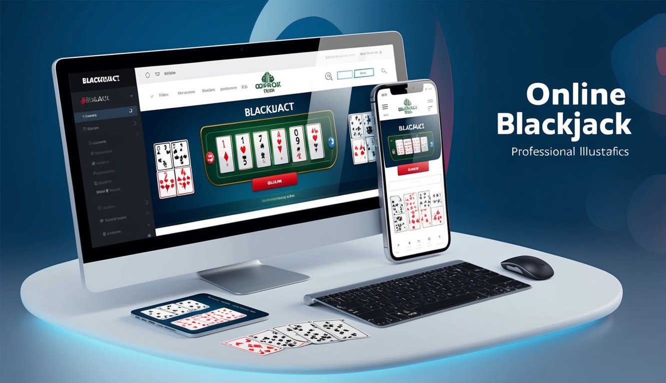 Sebuah situs web blackjack online yang ramping dan modern dengan tata letak profesional dan grafik berkualitas tinggi