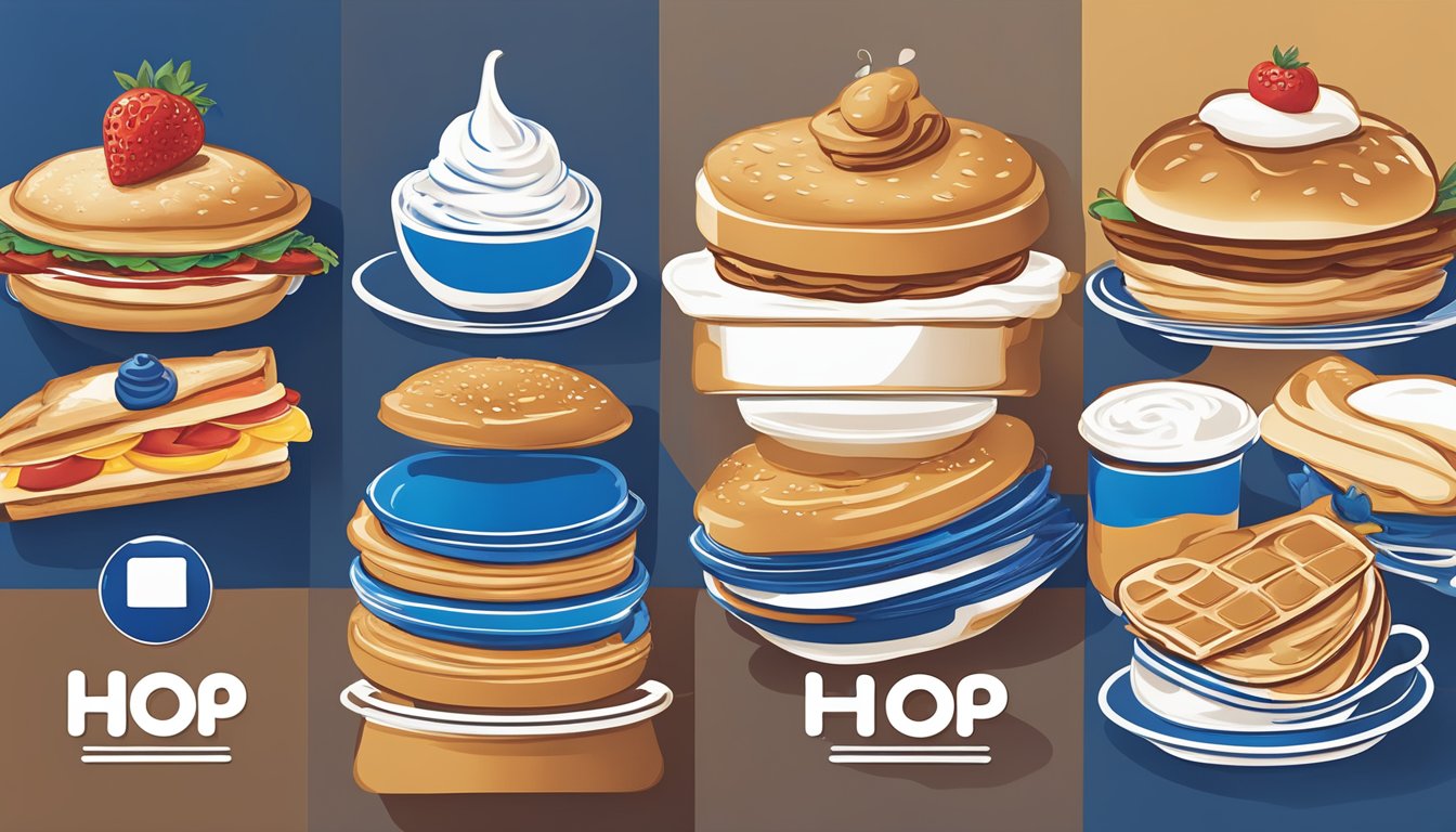 A series of IHOP logos evolving over time, from the original design to the current one, showcasing the brand's rebranding efforts