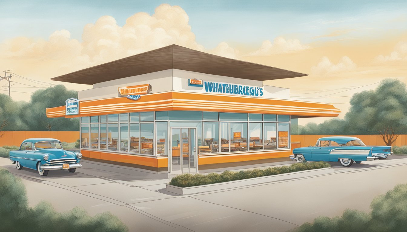 A timeline of Whataburger's breakfast menu items from the 1950s to the present, showcasing the evolution and expansion of the menu offerings